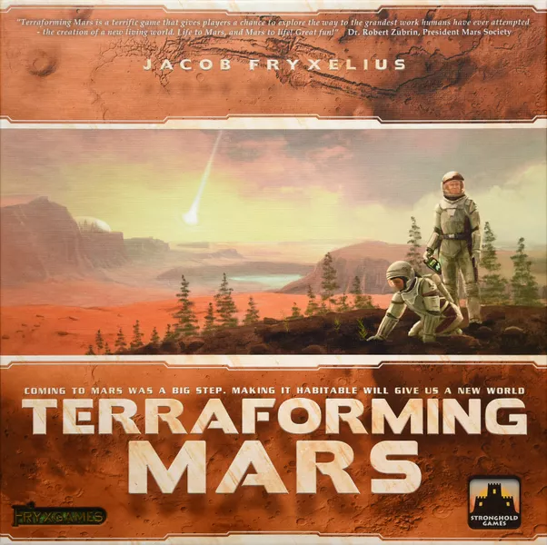 The box art for the board game Terraforming Mars